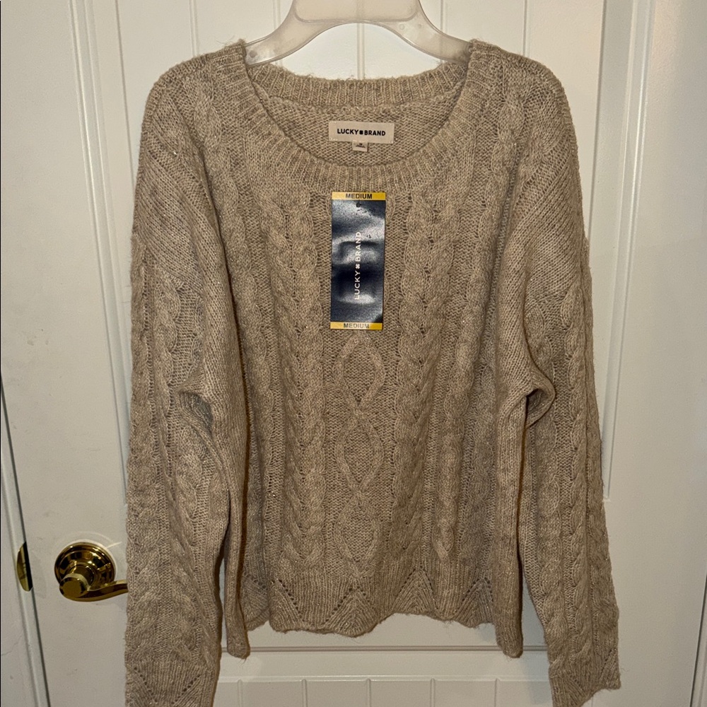 Lucky Brand Cream Knit Sweater